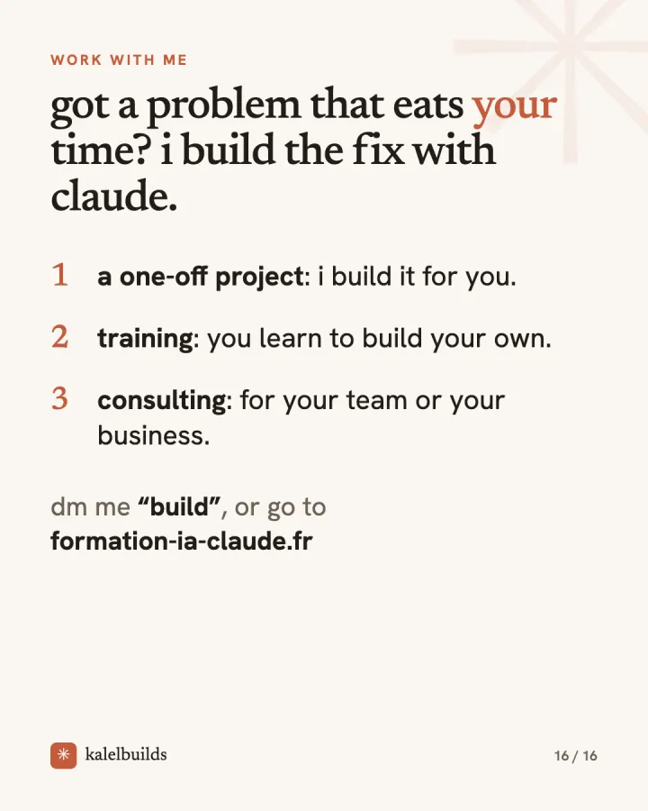 Travailler avec moi : projet sur mesure, formation ou conseil
